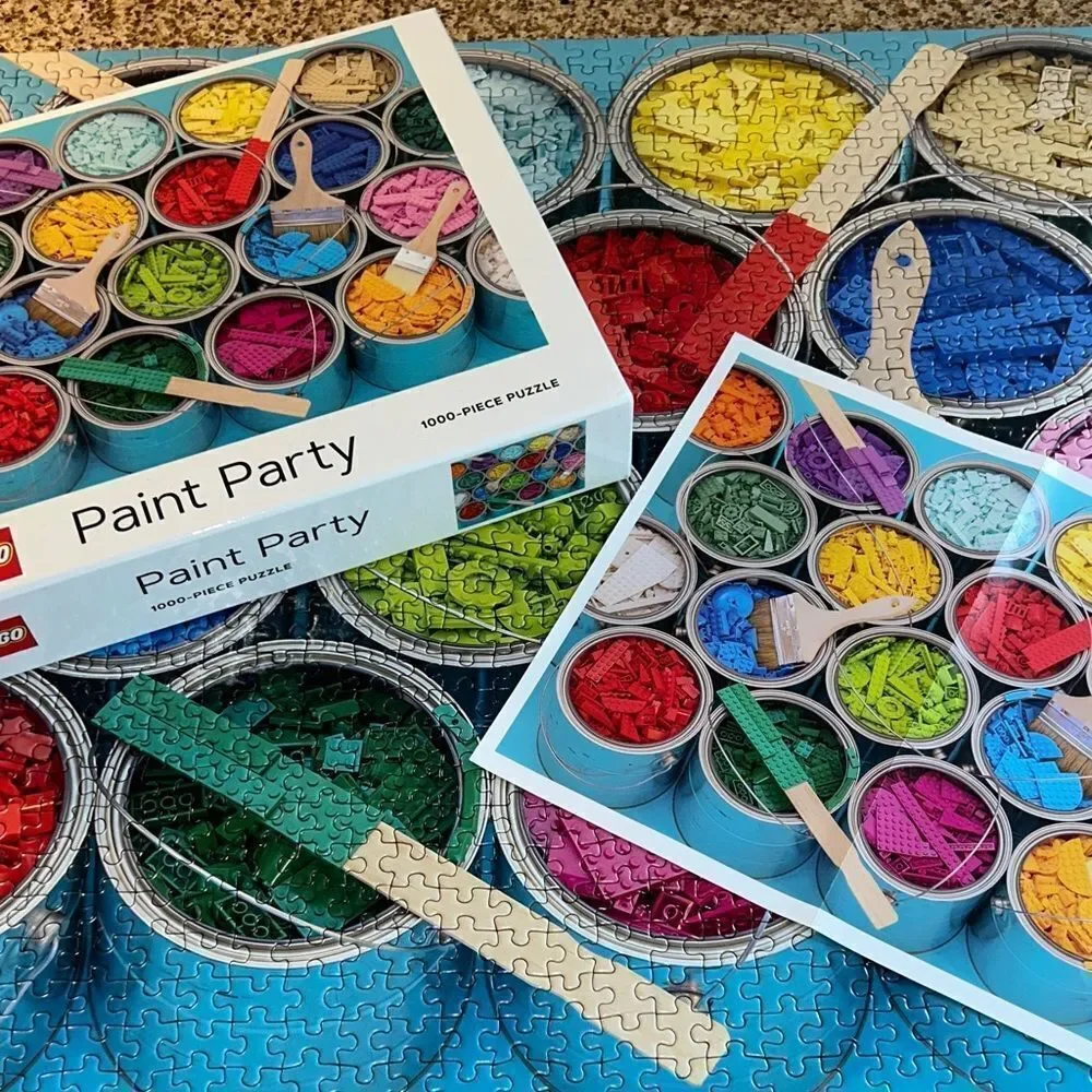 LEGO Paint 🎨 Party Puzzle 🧩 with Vibrant Colors 1000 Piece Brain 🧠 Challenge